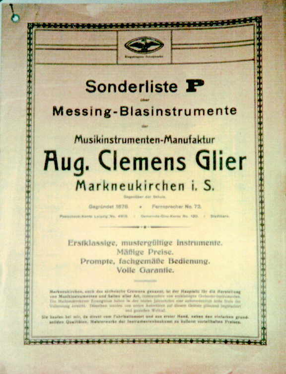 Anzeige der Firma Clemens August Glier