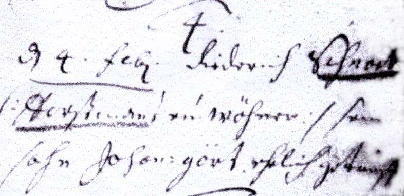 Taufe von Johan Goert Schnat am 4. Febr. 1703