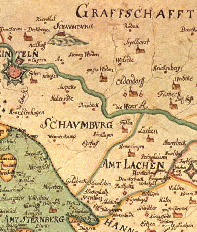 Karte der Grafschaft Schaumburg